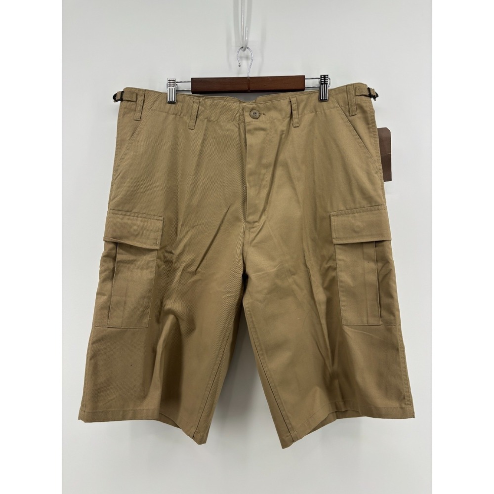 Rothco Ultra Force BDU Combat Cargo Shorts Mens Khaki Utility Pockets Large NWT